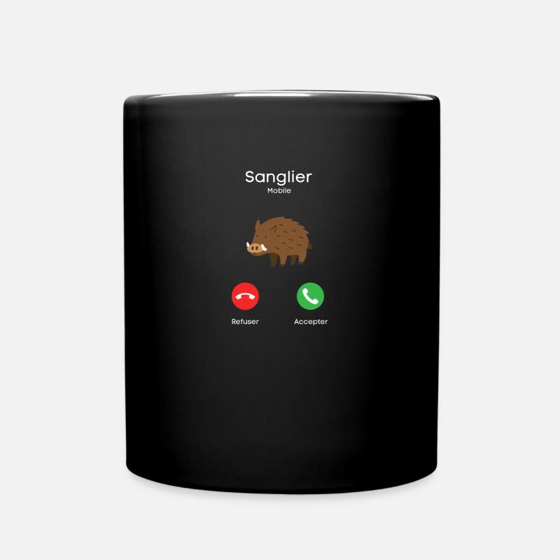 appel de sanglier - Mug uni - noir