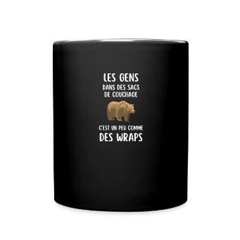 les gens dans des sacs de couchage - Mug uni - noir - Devant