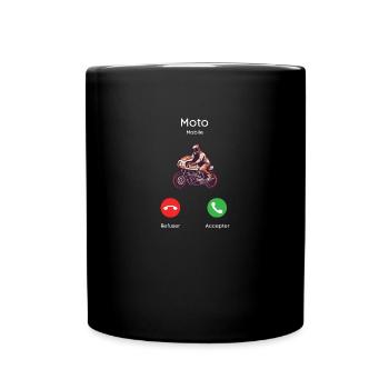 appel de la moto - Mug uni - noir - Devant