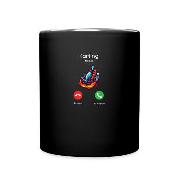 appel du karting - Mug uni - noir - Devant