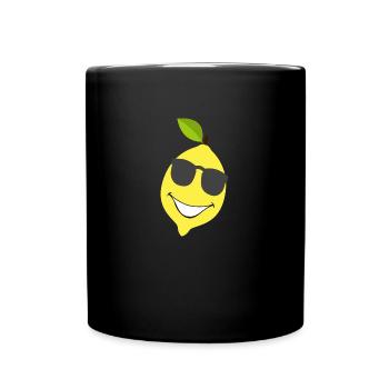 Zitrone Sommer - Tasse einfarbig - Schwarz - Vorne