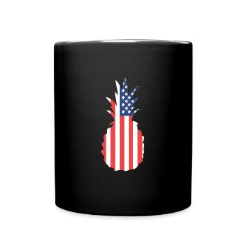 Ananas - Tasse einfarbig - Schwarz - Vorne