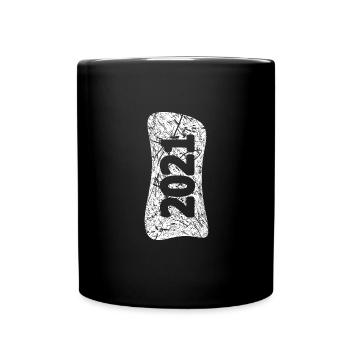 Hochzeitstag 2021 - Tasse einfarbig - Schwarz - Vorne