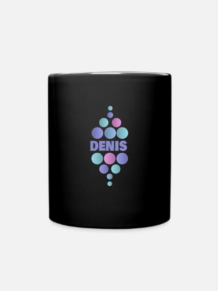 Denis als Vorname - Tasse einfarbig - Schwarz