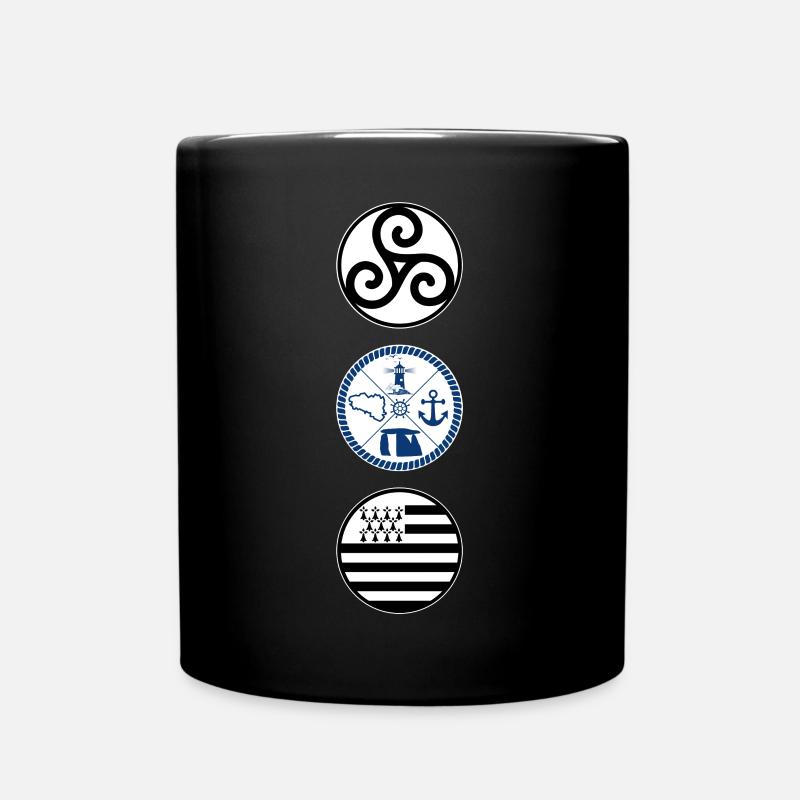 Bretagne et ses symboles. Triskell. Drapeau Breton - Mug uni - noir