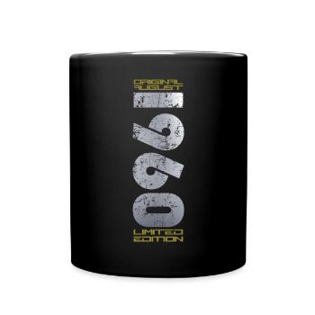 64ème Anniversaire Original Août 1960 Millésime 1960 - Mug uni - noir - Devant