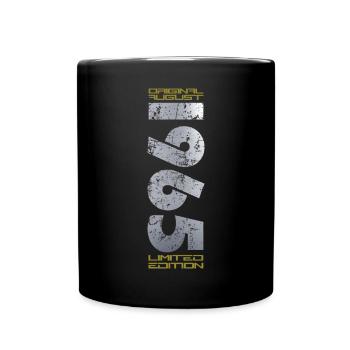 60e anniversaire Original août 1965 Né en 1965 - Mug uni - noir - Devant
