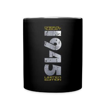80th Birthday Original August 1945 Born 1945 - Full Colour Mug - black - Front
