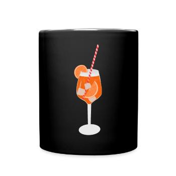 Cocktail-Party - ein Spritz geht immer - Orange - Tasse einfarbig - Schwarz - Vorne