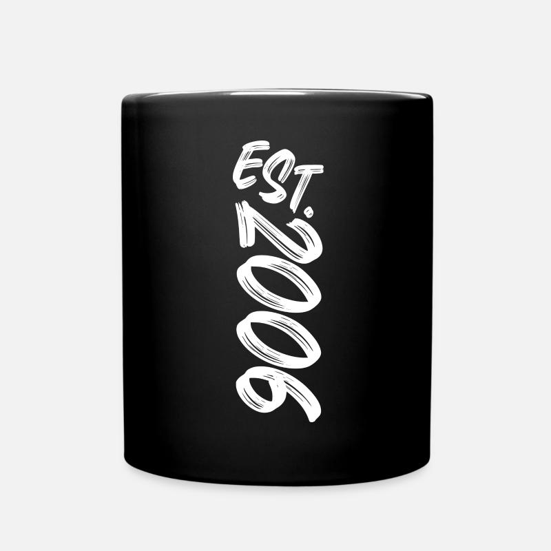 Est. 2006 - Established 2006 - Geburtstag Geschenk - Tasse einfarbig - Schwarz