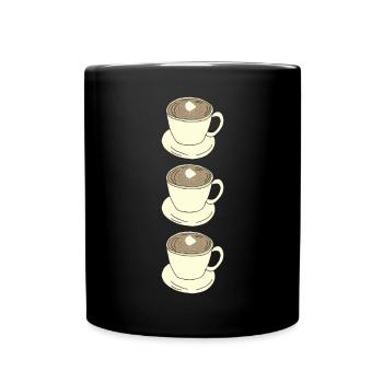 Le café à la puissance trois - Mug uni - noir - Devant