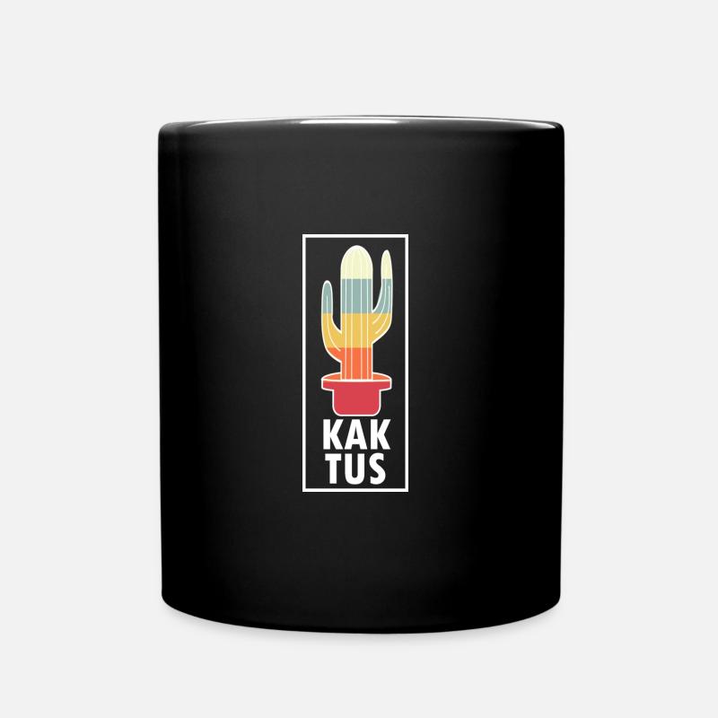 Kaktus design - Tasse einfarbig - Schwarz