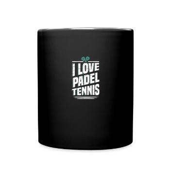 Padel Tennis Paddel Padelball Padeln Padeltennis - Tasse einfarbig - Schwarz - Vorne