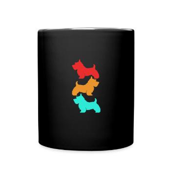 Scottish Terrier - Tasse einfarbig - Schwarz - Vorne
