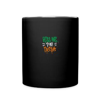 Kiss Me Irish Ireland Graffiti - Full Colour Mug - black - Front