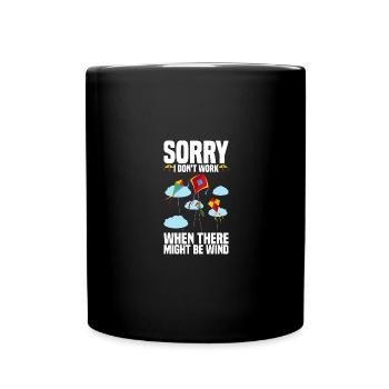 Kite Flying Pilot Gants Ornement Accessoires - Mug uni - noir - Devant