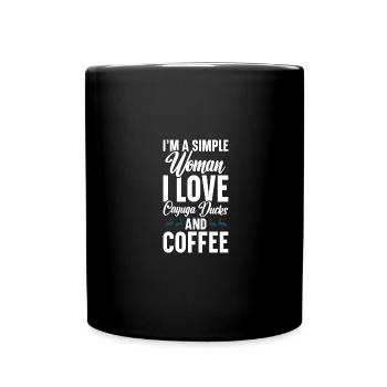 Cayuga canard peluche Animal enclos nourriture Cayuga - Mug uni - noir - Devant