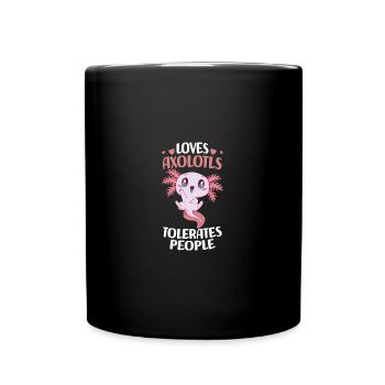 Axolotl Pet | Cadeau d’amphibiens à queue Lurch - Mug uni - noir - Devant