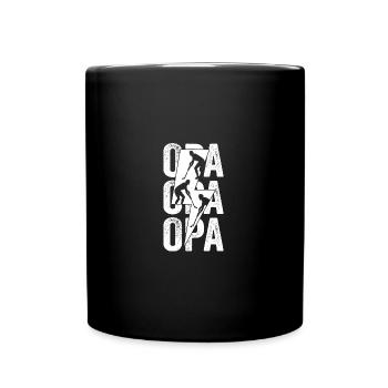 Feldhockeyspieler Opa Feldhockey - Tasse einfarbig - Schwarz - Vorne