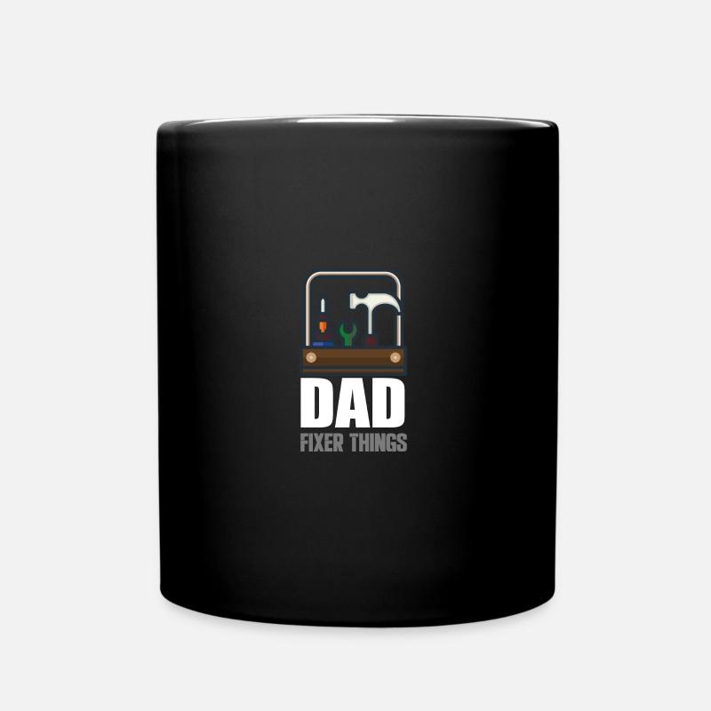 Dad fixer Things - Tasse einfarbig - Schwarz