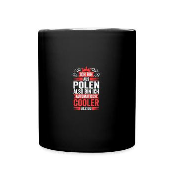 Pole Polnisch Polen - Tasse einfarbig - Schwarz - Vorne