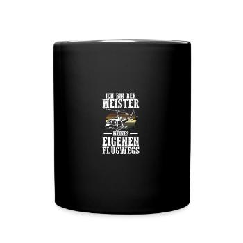 Pilot Flying Aviator Helicopter Helicopter - Full Colour Mug - black - Front