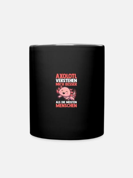 Axolotl - Tasse einfarbig - Schwarz