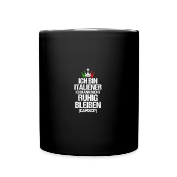 Italien Italiener Vaffanculo - Tasse einfarbig - Schwarz - Vorne