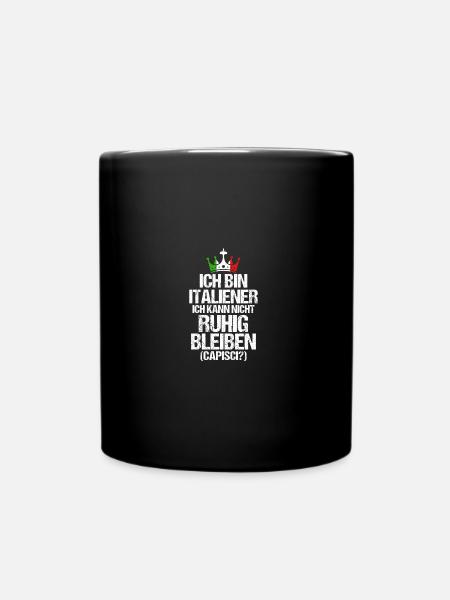 Italien Italiener Vaffanculo - Tasse einfarbig - Schwarz