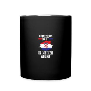 Croat Croatian Croatia - Full Colour Mug - black - Front