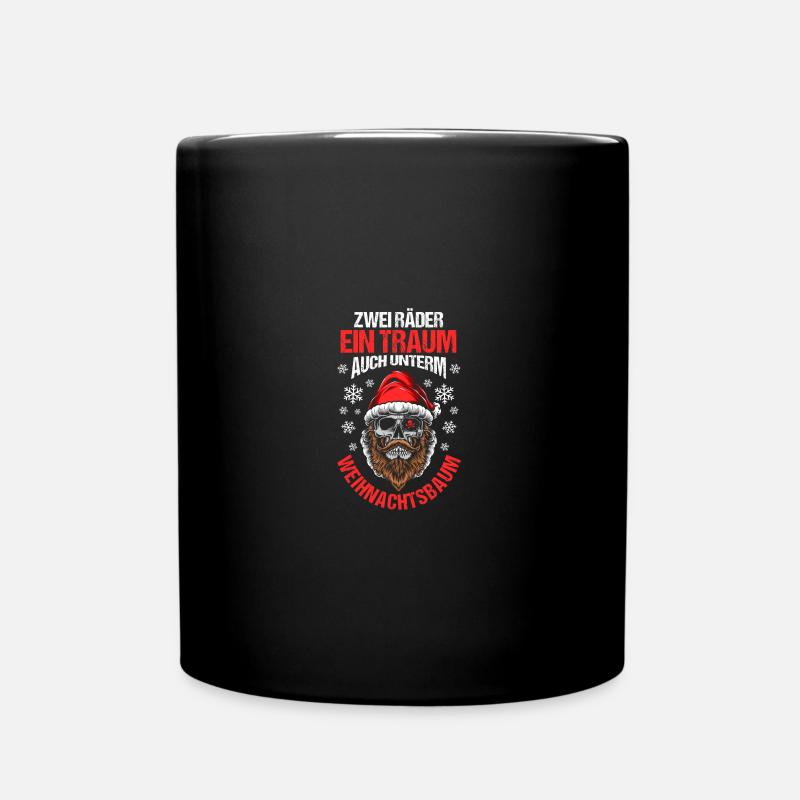 Weihnachtsmann Motorrad Weihnachtsfest Weihnachten - Tasse einfarbig - Schwarz