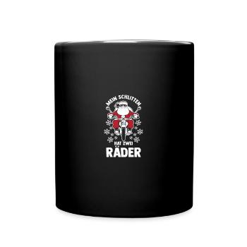 Père Noël moto Noël Noël - Mug uni - noir - Devant