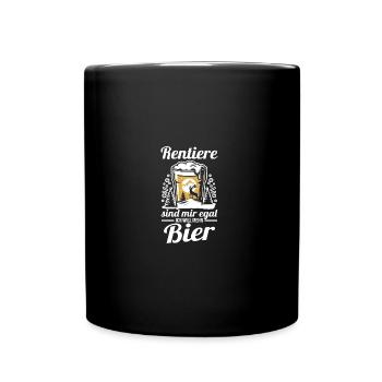 Weihnachtsmann Weihnachtsfest Weihnachten Glühwein - Tasse einfarbig - Schwarz - Vorne