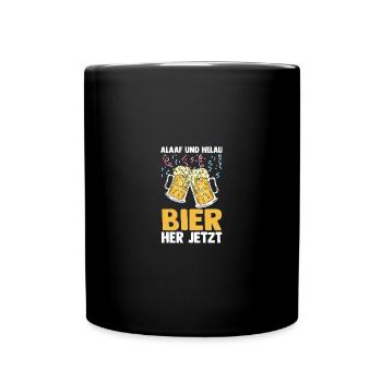 Costume de carnaval Boire de la bière Carnaval Carnaval - Mug uni - noir - Devant