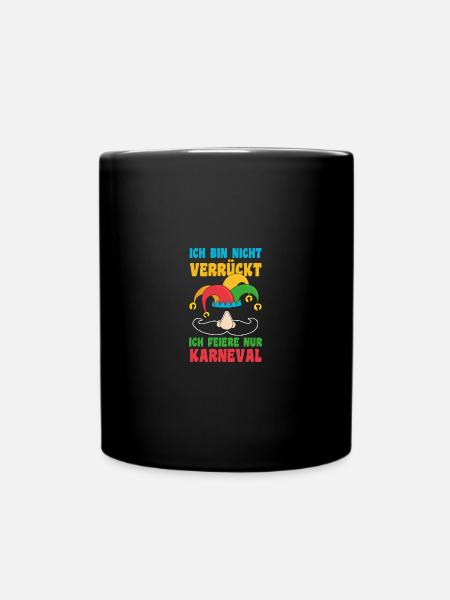 Karnevalskostüm Fasching Karneval - Tasse einfarbig - Schwarz