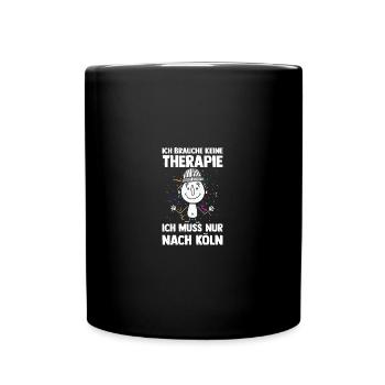 Karnevalskostüm Fasching Karneval - Tasse einfarbig - Schwarz - Vorne