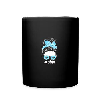 Eishockeyspieler Oma Eishockey - Tasse einfarbig - Schwarz - Vorne