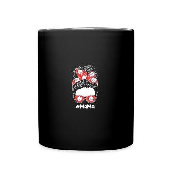 Handballer Mama Mutter Handball - Tasse einfarbig - Schwarz - Vorne