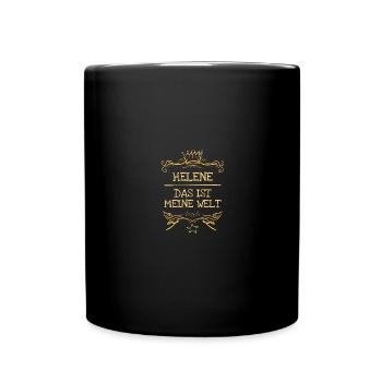 Helene als Mädchenname - Tasse einfarbig - Schwarz - Vorne