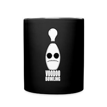 BOWLING VOODOO funny humor bowling comic - Full Colour Mug - black - Front