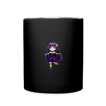 LGBT Chibi Anime Kawaii Otaku - Tasse einfarbig - Schwarz - Vorne