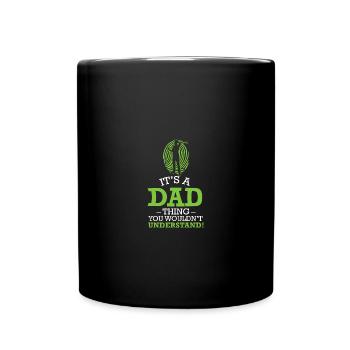 Golf Dad Golfspieler Golfer Golfball Golfen - Tasse einfarbig - Schwarz - Vorne