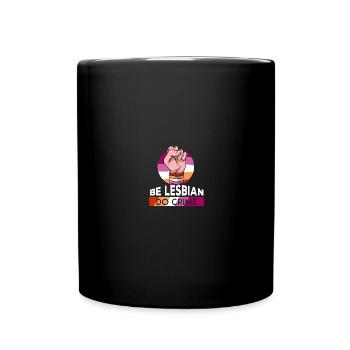Lesben LGBT Pride Lesbian Rainbow Flag - Tasse einfarbig - Schwarz - Vorne