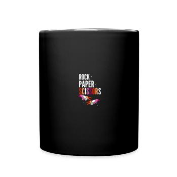 Rock Paper Scissors Lesben LGBT Pride Lesbian - Tasse einfarbig - Schwarz - Vorne