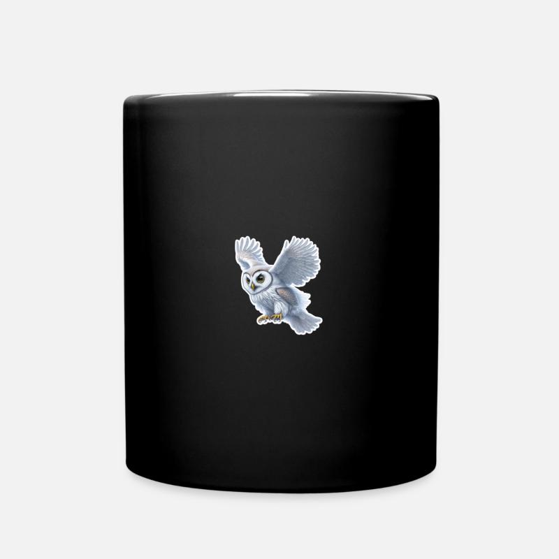Eulenflug Sticker - Tasse einfarbig - Schwarz