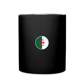 Algeria Algerien Algerische Flagge - Tasse einfarbig - Schwarz - Vorne