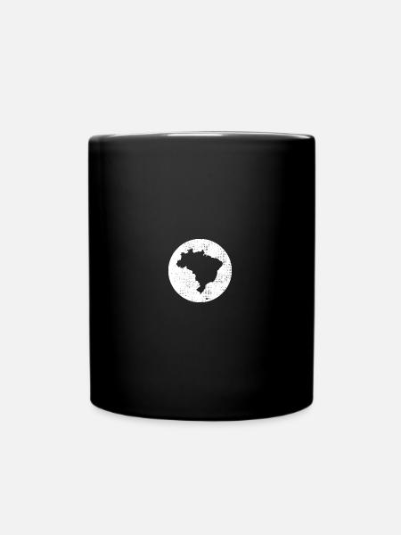 Carte du Brésil Brésiliens brésiliens - Mug uni - noir
