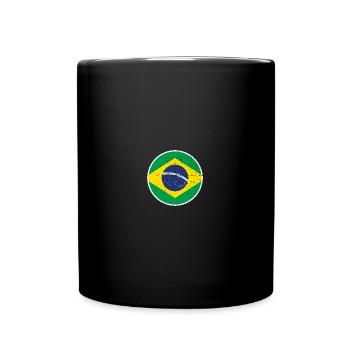 Brésil Brésil Drapeau brésilien - Mug uni - noir - Devant