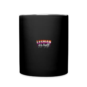 Lesben LGBT Pride Lesbian Rainbow Flag - Tasse einfarbig - Schwarz - Vorne
