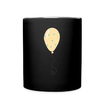Luftballon - Tasse einfarbig - Schwarz - Vorne